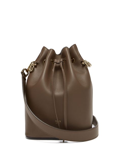 Mon Tresor Leather Cross Body Bucket Bag - Brown - Fendi Shoulder bags Fendi Crossbody Bag, Fendi Eyewear, Fendi Shoulder Bag, Friends In Love, Fashion Store, Bag Sale, Leather Crossbody, Faux Suede, Bucket Bag