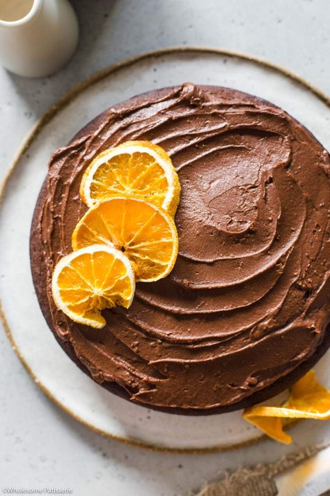 Chocolate Orange Cake - Wholesome Patisserie Mother's Cake, Orange Cake Decoration, Chocolate Orange Ganache, Chocolate Orange Cake, Choco Cake, Unfrosted Cake, Sugary Treats, Chocolate And Orange, Figgy Pudding