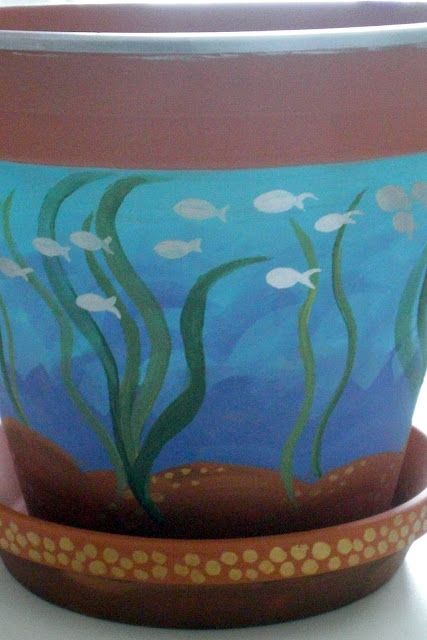 Project: Painted Pots Coastal Hygge, Nautical Patio, Paint Garden Pots, Custom Pottery, Handmade Flower Pots, Terra Cotta Pot Crafts Diy, Flower Pot Art, Pot Painting, Planting Pots