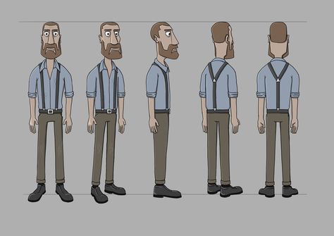 Cartoon Character Sheet, Character Model Sheet Turnaround, 2d Character Model Sheet, Turn Around Character Design, Character Design Turnaround, Character Turnaround Sheet, Character Rotation, Turnaround Reference, Action Animation