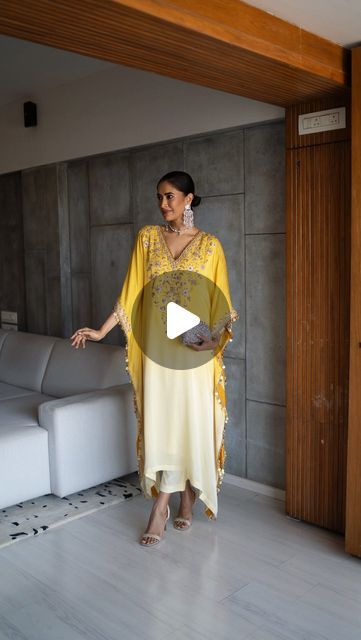 ALISHA PEKHA on Instagram: "@renaissance_by_mridula_ making these beautiful easy summer KAFTANS. A must have piece in your wardrobe- can wear it to a get-together, a small wedding- mehendi haldi, summer festivities. Always comfortable and just looks so elegant. 
You can DM @renaissance_by_mridula_  they will help you with fabric, sizing etc. 
My favourite is the blue ombré kaftan. The first one. And even the pink one. Which one did you love? 
.
#weddinggram #ethnicattire #weddingguestoutfit #designeroutfit #indiandesign #theallyedit" Kaftan For Haldi Function, Mehendi Outfits For Guests, Haldi Guest Outfit, Wedding Mehendi, Haldi Outfits, Haldi Outfit, Trendy Outfits Indian, Mehendi Outfits, Outfits Indian