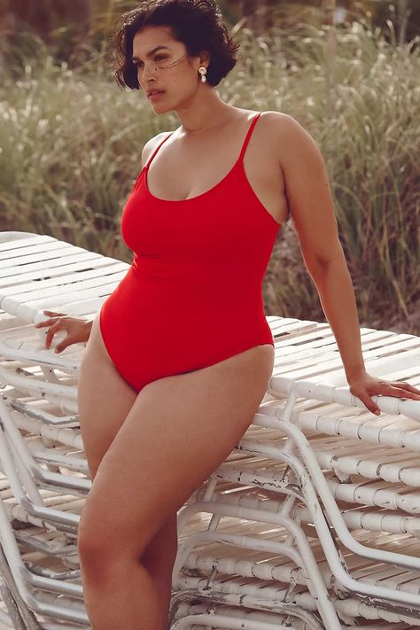 Andie Swim Plus Amalfi One-Piece | Anthropologie Plus Size One Piece Swimsuits, Plus Size Woman Beautiful, Curvy Woman Reference Pose, Beautiful Plus Size Women, Corpo Plus Size, Plus Size Woman Portrait, Maio Plus Size, Plus Size Model Reference, Plus Size Pose Reference