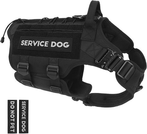 PETNANNY Tactical Dog Harness - Service Dog Harness Emotional Support Dog Vest for Medium Large Dogs, No Pull ESA Dog Vest with Hook & Loop, Working Molle Vest for Training Hunting https://amzn.to/3iG66rV Emotional Support Dog Vest, Esa Dog, Service Dog Harness, American Bully Pocket, Molle Vest, Tactical Dog Harness, Emotional Support Dog, Dog Patch, Dog Weight