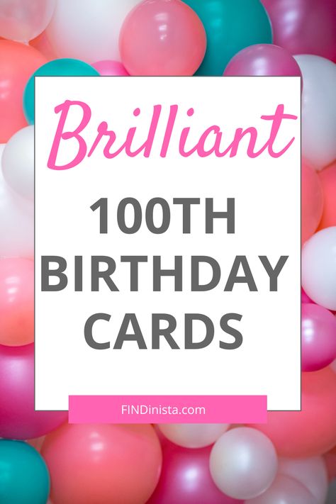 Looking for a festive birthday card for 100 year old woman or man? Click through to see the best selection of 100 years birthday cards - including free printable 100 year old birthday cards! Diy 100th Birthday Card, Birthday Cards For 100 Years Old, Birthday Card 100 Years Old, 100 Birthday Card Ideas, 100 Year Old Birthday Card Ideas, 100 Birthday Cards, 100th Birthday Quotes, 100th Birthday Cards Handmade, Birthday Poems For Him