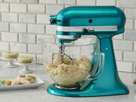 Kitchen Aid of my dreams. Sea Glass Ideas, Kitchenaid Mixer Colors, Black Walls Kitchen, Wooden Countertops Kitchen, Kitchenaid Artisan Mixer, Kitchen Pantry Cupboard, Kitchen Sink Window, Best Kitchen Colors, Diy Kitchen Table