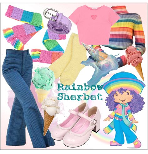 Rainbow Sherbet Strawberry Shortcake, Strawberry Shortcake Outfits, Strawberry Shortcake Costume, Strawberry Shortcake Characters, Rainbow Sherbet, Mint Ice Cream, Polly Pocket, Outfit Maker, Strawberry Shortcake