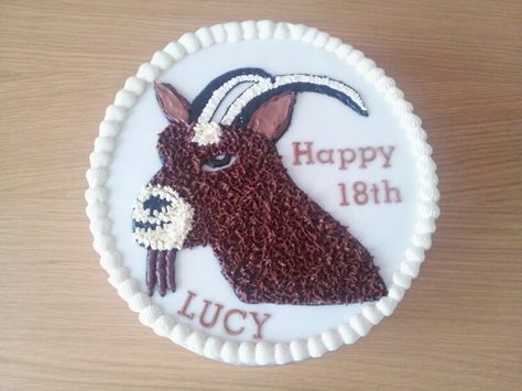 Goat Cake Ideas, Goat Party Theme, Goat Party Ideas, Goat Party Decorations, Goat Themed Cake, Goat Cake, Goat Party, Goat Birthday, Horned Animals