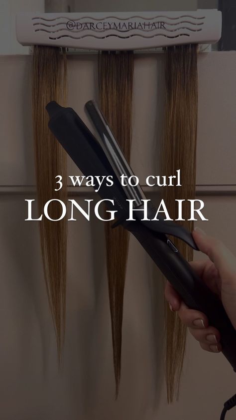 How To Use Curling Tongs, How To Curl Extra Long Hair, Curls With Tong, Hair Tongs Curls, Ghd Curls Long Hair, How To Curl Very Long Hair, Easiest Way To Curl Long Hair, Curling Techniques For Long Hair, Long Hair Curling Techniques