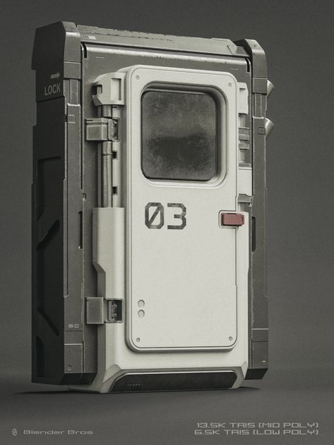 ArtStation - Optimized SciFi Door Design (Game ready), Josh Gambrell Cyberpunk Door Design, Sci Fi Door Design, Sci Fi Door Concept Art, Sci-fi Door, Futuristic Door, Scifi Door, Spaceship Door, Scifi Props, Scifi Design