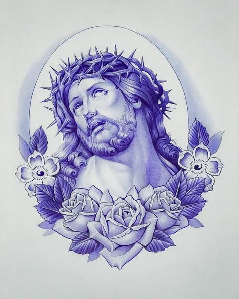 >> SWIPE TO GET THIS TATTOOED << Email or DM to book! Roman Catholic Art, 2020 Design, Catholic Art, Roman Catholic, Tattoo Ideas, Black And Grey, Flash, Jesus, Angel