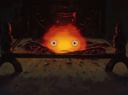 Calcifer Studio Ghibli GIF - Calcifer StudioGhibli Ghibli - Discover & Share GIFs Miyazaki, Studio Ghibli, Castle, Fireplace, Gif