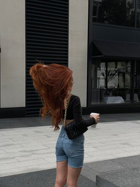 Copper Hair Aesthetic Outfit, Red Hair Aesthetic Outfit, Red Hair Outfits Aesthetic, Copper Hair Outfits, Dark Red Hair Outfits, Long Red Hair Aesthetic, Cowgirl Red Hair, Red Hair Girl Aesthetic, Cowgirl Copper Hair