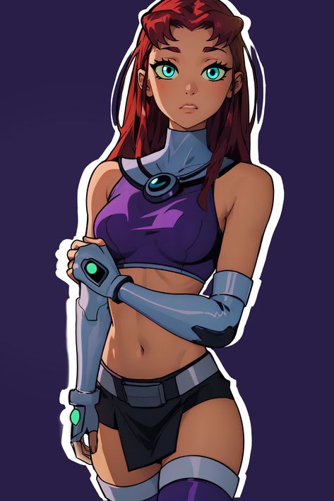 Starfire Dc, Dc Comics Vs Marvel, Teen Titans Starfire, Starfire And Raven, Original Teen Titans, Dc Comics Girls, Teen Titans Fanart, Dc Comics Wallpaper, Teen Titan