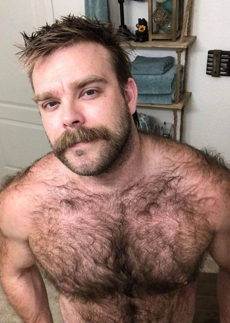 A Celebration of the Hairy Man Men Chest Hair, Thick Mustaches, Beard Images, Big Moustache, I Love Men, Slick Hair, Moustaches Men, Mustache Men, Scruffy Men