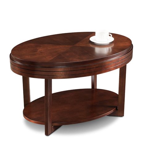 Leick 10109CH Favorite Finds Coffee Table >>> Click image for more details. (This is an affiliate link and I receive a commission for the sales) #stylishroundcoffeetable Coffee Table With Baskets, Coffee Table With Seating, Cherry Coffee Table, Oval Wood Coffee Table, Coffee Table Pictures, Classic Coffee Table, Leather Coffee Table, Wicker Coffee Table, Coffee Table With Shelf