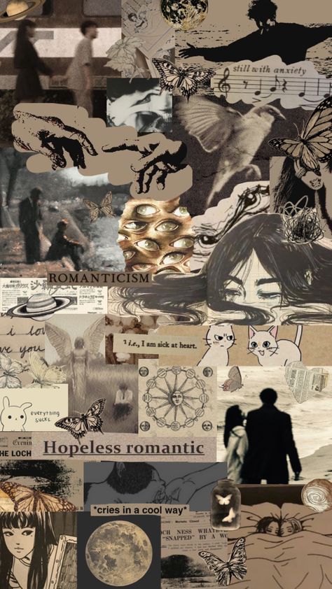 Chaotic. #hopelessromantic #hopeless #grunge #vintage #moodboard #collage #indie #beige #grey #butterfly #moon #romantic #love #iloveyou Chaotic Collage, Literature Journal, Moon Romantic, Urban Collage, Antique Grunge, Grunge Collage, Vintage Moodboard, Grey Butterfly, Butterfly Moon