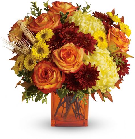 Teleflora's Autumn Expression bouquet Color Centerpieces, Simple Fall Centerpieces For Table, Simple Fall Centerpieces, Floral Arrangements Fall, Easy Floral Arrangements, Thanksgiving Floral Arrangements, Thanksgiving Floral, Thanksgiving Flowers, Fall Centerpieces