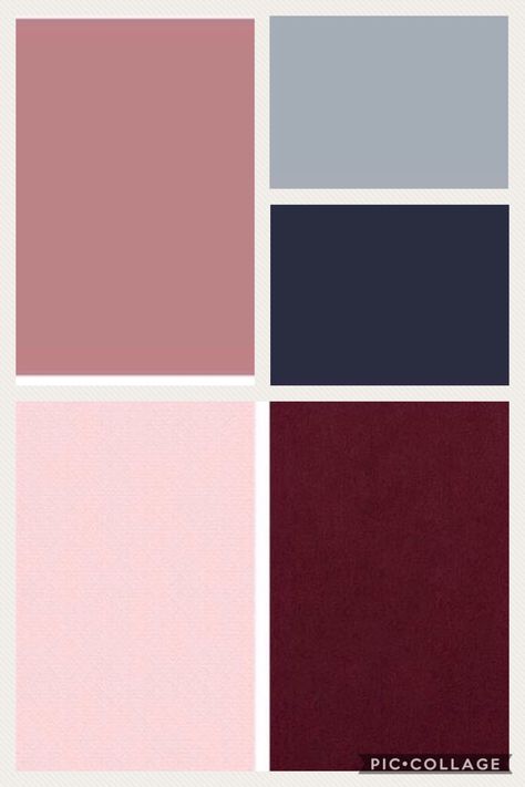 Blue And Burgundy Home Decor, Pink Maroon Color Palette, Burgundy And Blue Bedroom Ideas, Wine Colored Bedroom, Colors That Go With Maroon, Cinderella Wedding Dress, Wedding Pallet, Pallet Color, Maroon Wedding