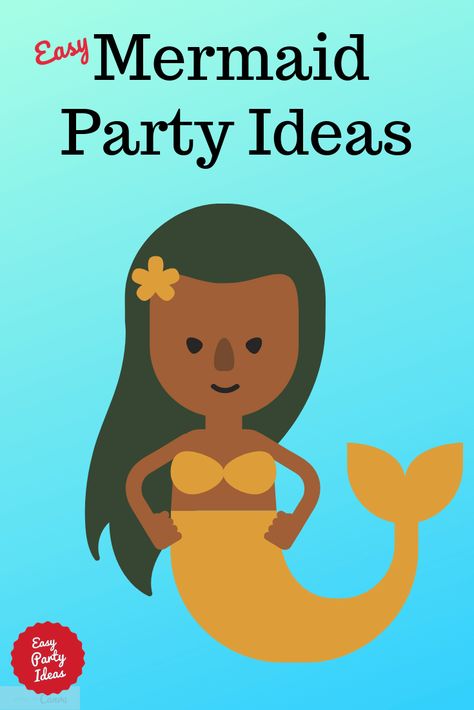 You'll find lots of fun ideas for your kids birthday with this mermaid party theme. Ideas for Kid's Mermaid Party invitations, decorations, games, food, cakes and party favors! | Easy Party Ideas and Games #mermaidparty #partyideas #easypartyideas Easy Mermaid Party, Mermaid Party Theme, Mermaid Party Games, Mermaid Party Ideas, Easy Party Ideas, Mermaid Party Invitations, Pirates Party, Party Theme Ideas, Dance Games