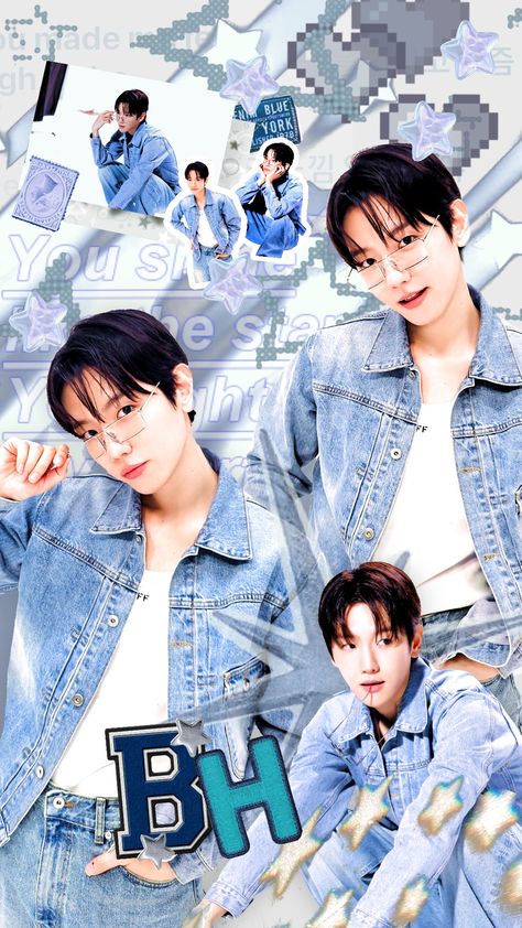 byun baekhyun in denim and glasses #baekhyun #exo #kpop #edit Baekhyun Edit, Byun Baekhyun, Baekhyun, Exo, Blue