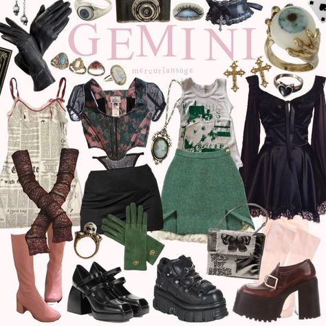 Taurus Venus Aesthetic Outfit, Gemini Aesthetic Outfit, Gemini Outfits Aesthetic, Chaotic Academia Aesthetic Outfit, Gemini Fashion, Eurotrip Outfits, Moodboards Aesthetic, Aries Rising, Venus Clothing