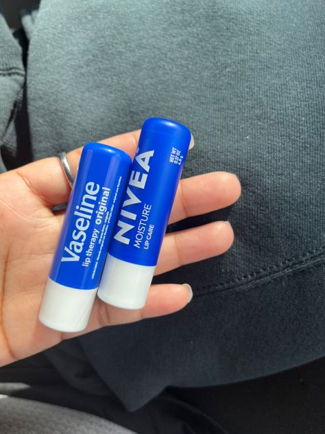 nivea, vaseline, lip balm Chapstick Vaseline, Vaseline Lip Balm Aesthetic, Nivea Aesthetic, Vaseline Rosy Lips Aesthetic, Vaseline Gluta Hya And Nivea, Vaseline Lip Therapy Pack, Vaseline Rose Lip Balm, Vaseline Lip Balm, Blue Lip Balm