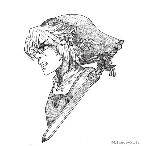 #ink #drawing #tattoo #tattooinspiration #fineline #trendytattoo #lineart #linedrawing #fanart #link #legendofzelda #linktattoo #gamingtattoo #dotworktattoo Zelda Tattoo Design, Legend Of Zelda Tattoo, Link Legend Of Zelda, Zelda Tattoo, Drawing Tattoo, Gaming Tattoo, Link Design, Dot Work Tattoo, Design Tattoo