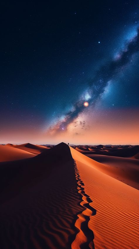 Night Desert Background for Mobile 9:16, Android and Samsung, Iphone (AI generated) milky way stars with a stunning night time sky Desert Night Photography, Layered Deserts, Desert Box, Background For Mobile, Alchemist Tattoo, Desert Night Sky, Night Time Sky, Desert Tattoo, Desert Background