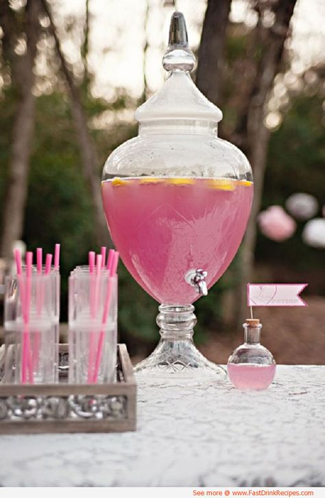 "Girly Beer" - 6 pack of light Beers,   1 can frozen Pink Lemonade concentrate, and Vodka.   Fill your punch bowl or drink jar with ice, pour in the beers, add the lemonade concentrate and stir (TIP: Leave your lemonade sitting out for a bit before mixing up this drink, if its a little defrosted, it will stir in easier). Fill the empty lemonade can with vodka, stir in and enjoy! Bachelorette Party Drinks Recipes, Pink Panty Dropper, Frozen Pink Lemonade, Bachelorette Party Drinks, Lemonade Concentrate, Tipsy Bartender, Drinking Jars, Vodka Drinks, Party Food And Drinks