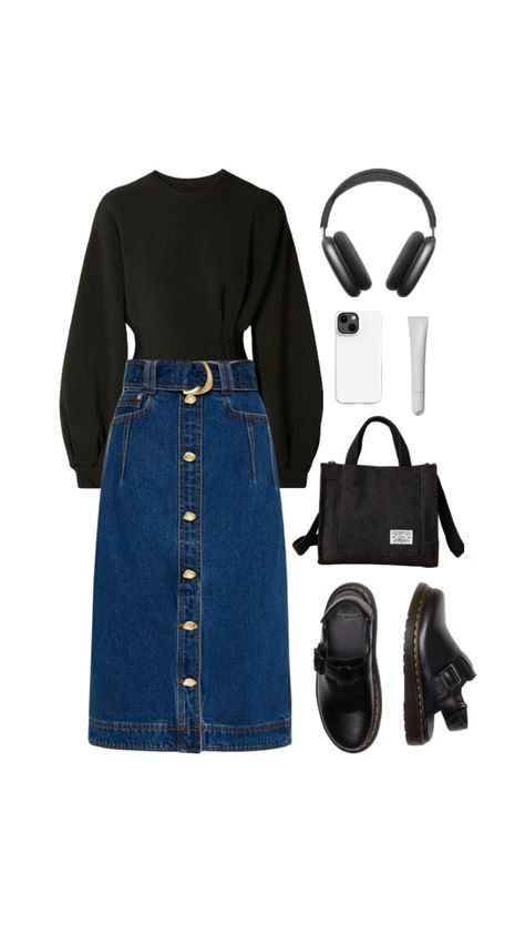 #outfitinspo #fashion #outfits #fashioninspo #modesty #modestfashion #ootd Fall 2024 Fashion, 2024 Fashion Trends, Denim Skirts, Best Outfits, 2024 Fashion, Fall 2024, Denim Skirt, Outfit Ideas, Fashion Outfits