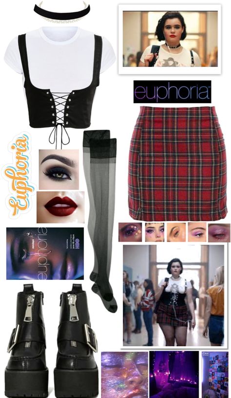 Euphoria- Kat outfit ideas | Cat From Euphoria Outfits, Euphoria Outfits Kat Inspired, Kat Inspired Outfits Euphoria, Kat Outfits Euphoria, Euphoria Outfit Inspo Party, Kat From Euphoria Outfits, Euphoria Themed Outfits Party, Kat Euphoria Aesthetic, Euphoria Kat Outfits