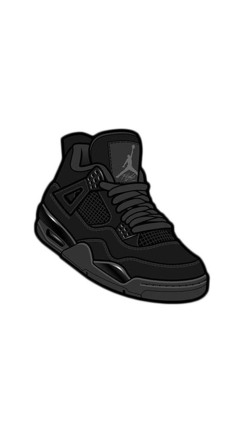 Transfer Art, Cat Animated, Jordan 4 Black, Drip Drip, Sneaker Art, Tableau Art, Product Photos, الرسومات اللطيفة, All Black Sneakers