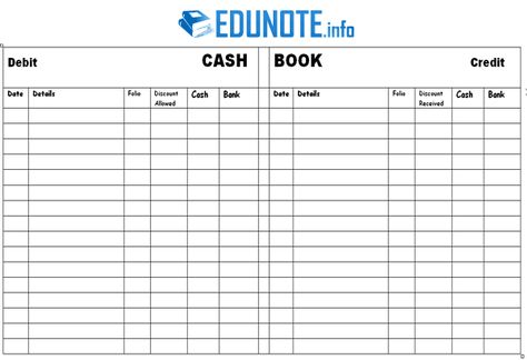 What is Cash Book in Accounting (with Diagram) Cash Book Template, Cash Book, General Ledger, Bookkeeping Business, Baby Dedication, Ticket Template, Budget Tracker, Work Activities, Template Google