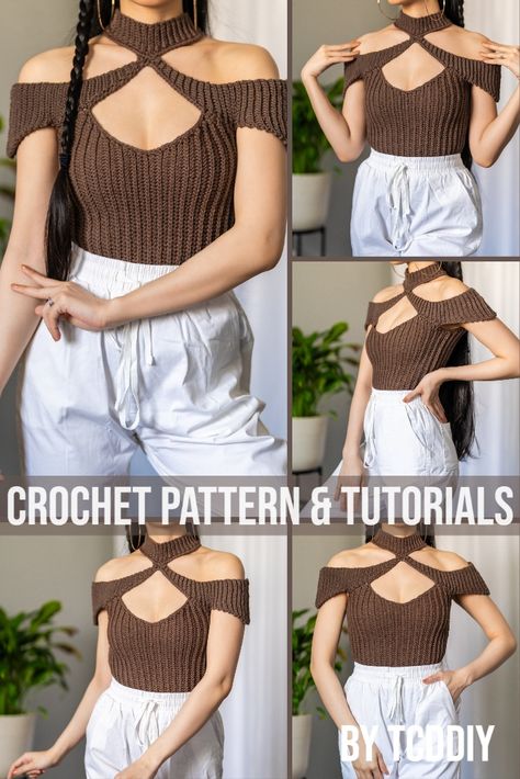 Create a bold fashion statement with this chic Crochet garment! Make this in any color of your choice for the ultimate personalized wardrobe addition. With this easy to follow crochet pattern from the designer TCDDIY, you can make this garment that will be sure to turn heads! Get ready to make a splash in this season's hottest fashion trend - click for the pattern! #crochet #crochetpattern #crochettutorial Crochet Modern, Unique Clothes, Tank Top Pattern, Making Clothes, Yarn Craft, Step By Step Crochet, Crochet Design Pattern, Crochet Clothing, Crochet Fashion Patterns