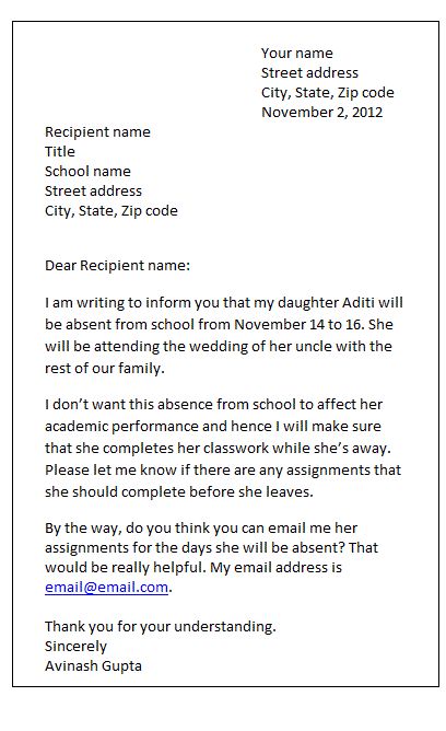 Leave letter sample | Formal letters Absent From School, Formal Letter Writing, Application Letter Sample, Leave Of Absence, Formal Letter, Weekly Homework, Assignment Sheet, Gantt Chart Templates, Writing Introductions