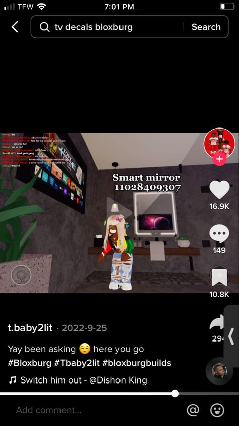 Mirror Decal Codes, Decals Bloxburg, Picture Codes, Roblox Decals, Blocksburg Room Ideas￼, Roblox Image Ids, Bathroom Decals, City Layout, Decal Codes