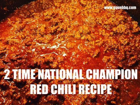 Champion Chili Recipe, Championship Chili Recipe, Hotdog Chilli, Red Chili Recipes, Hot Dog Sauce, Ground Beef Chili, Beef Chili Recipe, Texas Chili, Hot Tamale