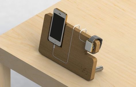 iOS users that have just purchased a new Apple Watch or are waiting for their order to be delivered, may be interested in a new wooden Apple Watch dock Lego Area, Diy Phone Stand, Dock Ideas, Phone Charging Station, Disney Cute, Apple Watch Iphone, Iphone Holder, Charging Stations, Iphone Stand