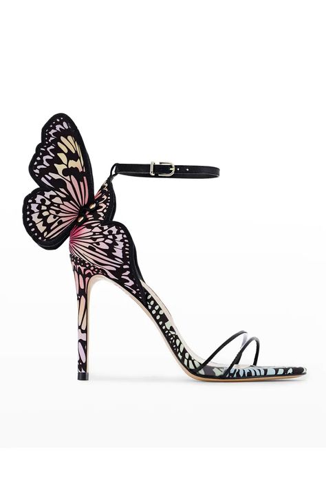 X5M8G Sophia Webster Chiara Butterfly Embroidered Stiletto Sandals Sophia Webster Chiara, Sophia Webster Shoes, Butterfly Shoes, British Fashion Awards, Sophia Webster, Stiletto Sandals, Kinds Of Shoes, Footwear Design Women, Butterfly Wings