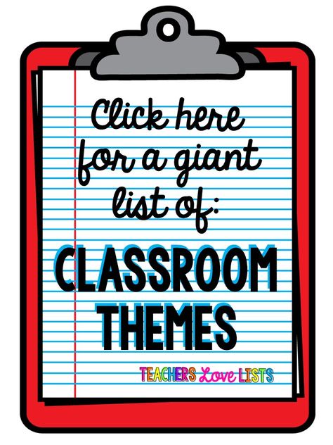 Here is a giant list of classroom themes for you to choose from AND some of them have entire pages dedicated to them where I show you fun ideas you can use! Elementary Themes For The Year, Fun Classroom Theme Days, Inspirational Themes For School Year, Second Grade Classroom Themes, Bright Future Classroom Theme, Elementary Classroom Themes Disney, Preschool Classroom Themes, School Wide Themes, Elementary Classroom Themes