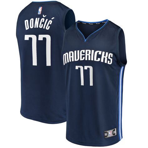 Out of all the players in the league, your favorite athlete will always be Luka Doncic. Now, you can capture your team's distinct identity when you grab this Dallas Mavericks Fast Break Replica jersey. It features classic trims and Dallas Mavericks graphics to show who you support. Before you head to the next game, grab this incredible jersey so everyone knows your fandom is on full display. Youth Game, Luka Doncic, Nba Logo, Personalized Jersey, Basketball Uniforms, Basketball Fans, Sports Uniforms, Nba Jersey, Dallas Mavericks