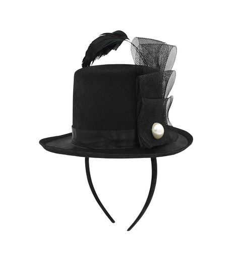 Victorian Steampunk Costume, Top Hat Fascinator, Top Hats For Women, Steampunk Costumes, Headband Hat, Black Top Hat, Hat Fascinator, Mini Top Hat, Fascinator Headband