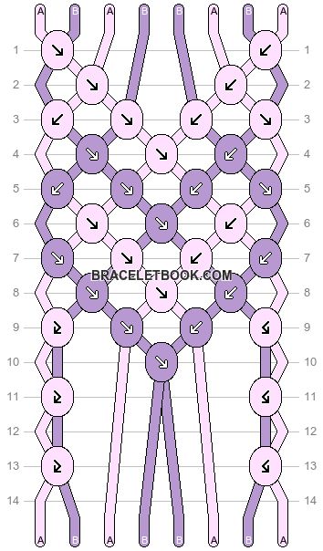 Normal pattern #143087 variation #293358 | BraceletBook Three Colour Bracelet Patterns, East Bracelet Pattern, Cute Normal Bracelet Patterns, Heart Chain Bracelet Pattern, Small Bracelet Patterns, Friendship Bracelet Closure, 2 Color Bracelet Pattern, Braceletbook Patterns Easy, Butterfly Bracelet Pattern