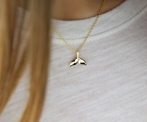 "14k gold vermeil Mermaid tail Necklace, sterling silver mermaid tail Necklace, whale tail, dolphins tail, Gift idea, Holiday gift length:16\"+2\" extension as shown on the pictures pendant size: 12mm x 10mm material: 14k gold vermeil, sterling silver 925 lobster clasp comes with a gift box View more jewelry HERE: https://www.etsy.com/shop/DearMia?ref=shopsection_shophome_leftnav" Mermaid Tail Jewelry, Gold Mermaid Tail, Mermaid Tail Necklace, Silver Mermaid Tail, Dolphin Tail, Whale Tail Necklace, Surf Jewelry, Gold Mermaid, Picture Pendant