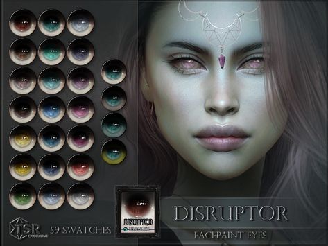 The Sims Resource - Disruptor Eyes (Facepaint) Sims 4 Vampire Cc, Sims 4 Vampire, Cc Eyes, Fantasy Eyes, Cc Packs, Sims 4 Cc Eyes, Sims 4 Cas Mods, Eye Contacts, Makeup Cc