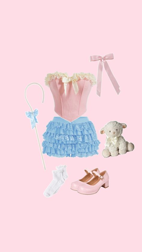 Little Bo Peep Costume, Blonde Halloween Costumes, Pretty Halloween Costumes, Little Bo Peep, Bo Peep, Halloween Costume Outfits, Halloween Party Diy, Cute Halloween Costumes, Couples Costumes