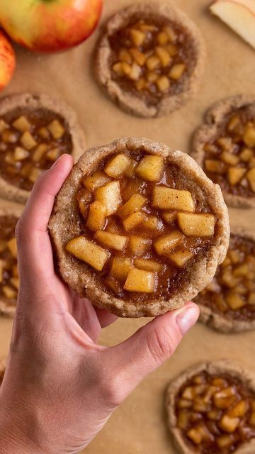 Megan | ShortGirlTallOrder | Plant-Based on Instagram: "PSA- the Apple Pie Cookie Recipe is finally live on SGTO! These cookies are so chewy with gooey centers for the most decadent Fall cookie. Seriously, bake them this weekend 🤗🍎. . Get the full recipe here or search “apple pie cookies” on SGTO: https://shortgirltallorder.com/vegan-apple-pie-cookies . #applepie #applepiecookies #applecookies #appledessert #veganapplecookie #vegancookies #vegandessert #falldesserts #fallvibes" Vegan Apple Pie Filling, Apple Pie Cookie, Apple Pie Cookie Recipe, Apple Pie Filling Recipe, Baking Challenge, Apple Pie Filling Recipes, Fall Cookie Recipes, Vegan Apple Pie, Apple Pie Cookies