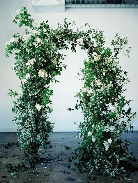 Lush organic wedding ceremony arch ideas