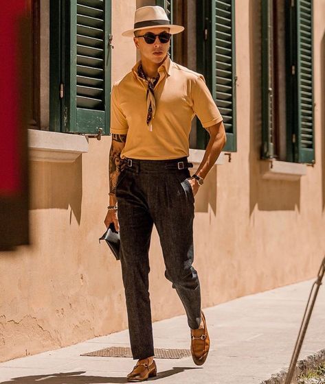 Indie Outfits Men, Bombshell Fashion, Gurkha Pants, Italian Mens Fashion, Mens Summer Outfits, Mens Casual Outfits Summer, Mens Fashion Inspiration, Mens Fashion Classy, Mens Fashion Casual Outfits