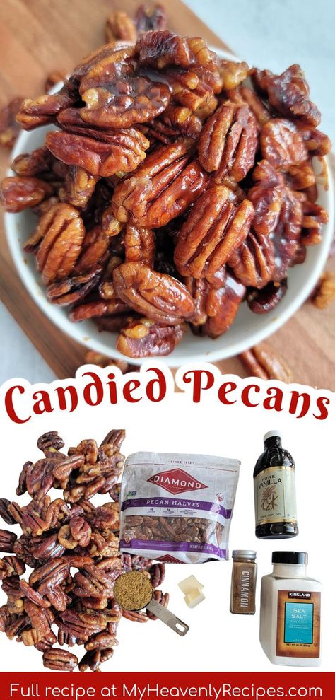 Candied Pecans Recipe- easy nuts dessert treat gift idea. Christmas dessert snack! Fun to make. Homemade candied pecans butter. Candied pecans nuts recipe stove top version. Candied Pecans Easy, Nuts Dessert, Pecan Recipes Easy, Candied Pecans Recipe, Sandwhich Recipes, Crafty Morning, Spring Desserts, Nut Recipes, Pecan Recipes